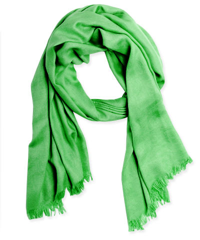 Choose green scarf which is Eco –Friendly – StyleSkier.com