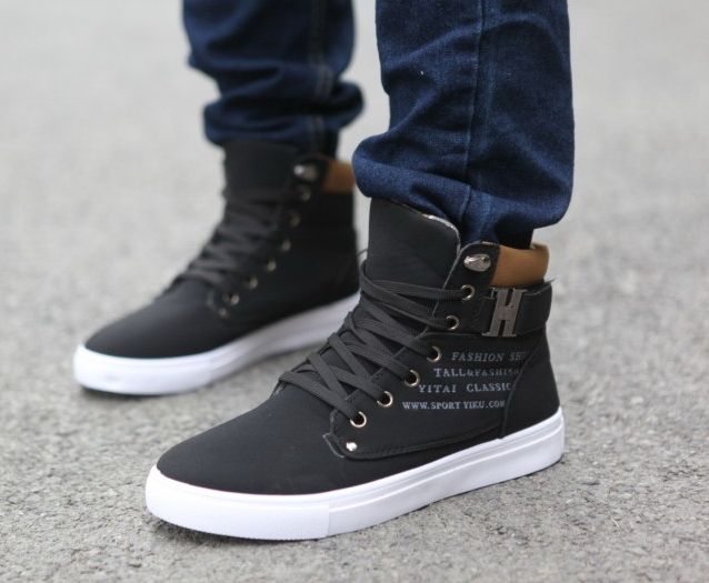 mens high top casual shoes