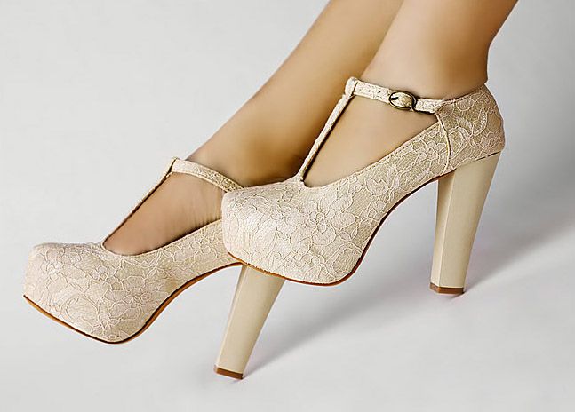 lace wedge wedding shoes