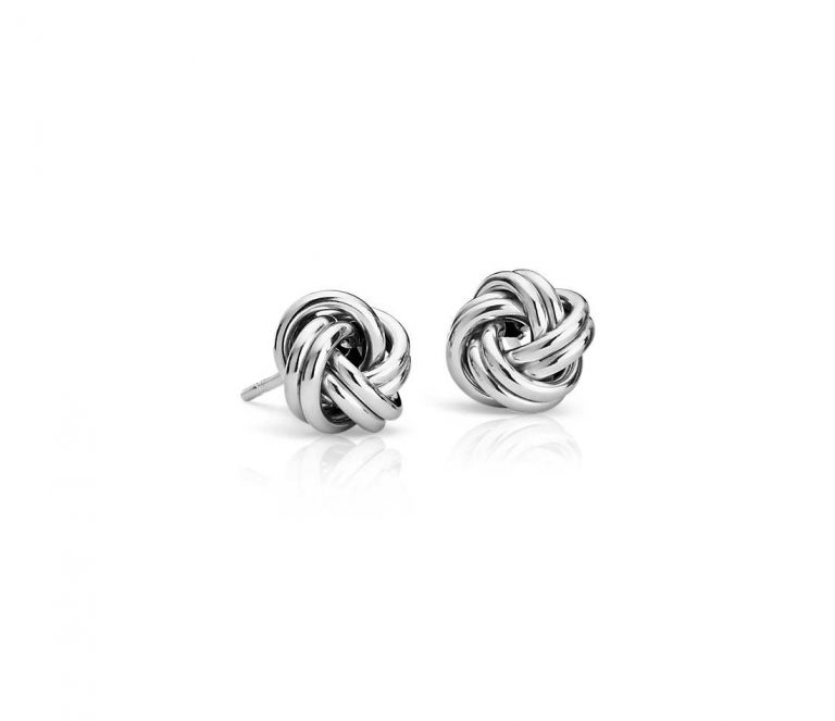 Sparkling white gold earrings – StyleSkier.com