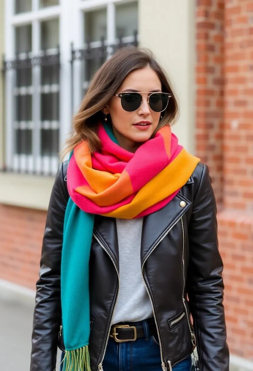 Fashion Influencers Who Master The Art of Leather⁣ And scarf