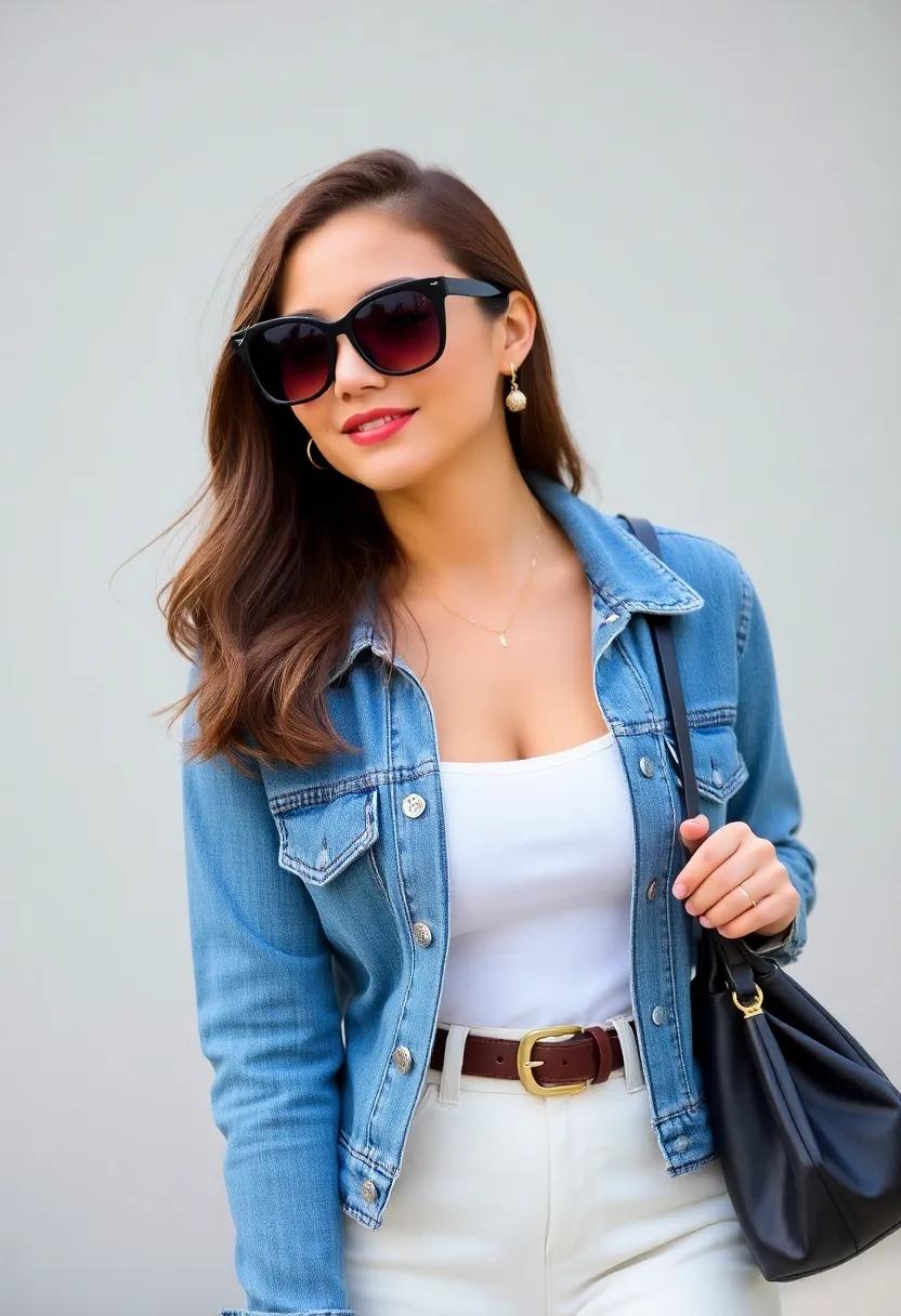 Pairing Retro oversized Sunglasses with Timeless Denim Outfits for a Chic Look