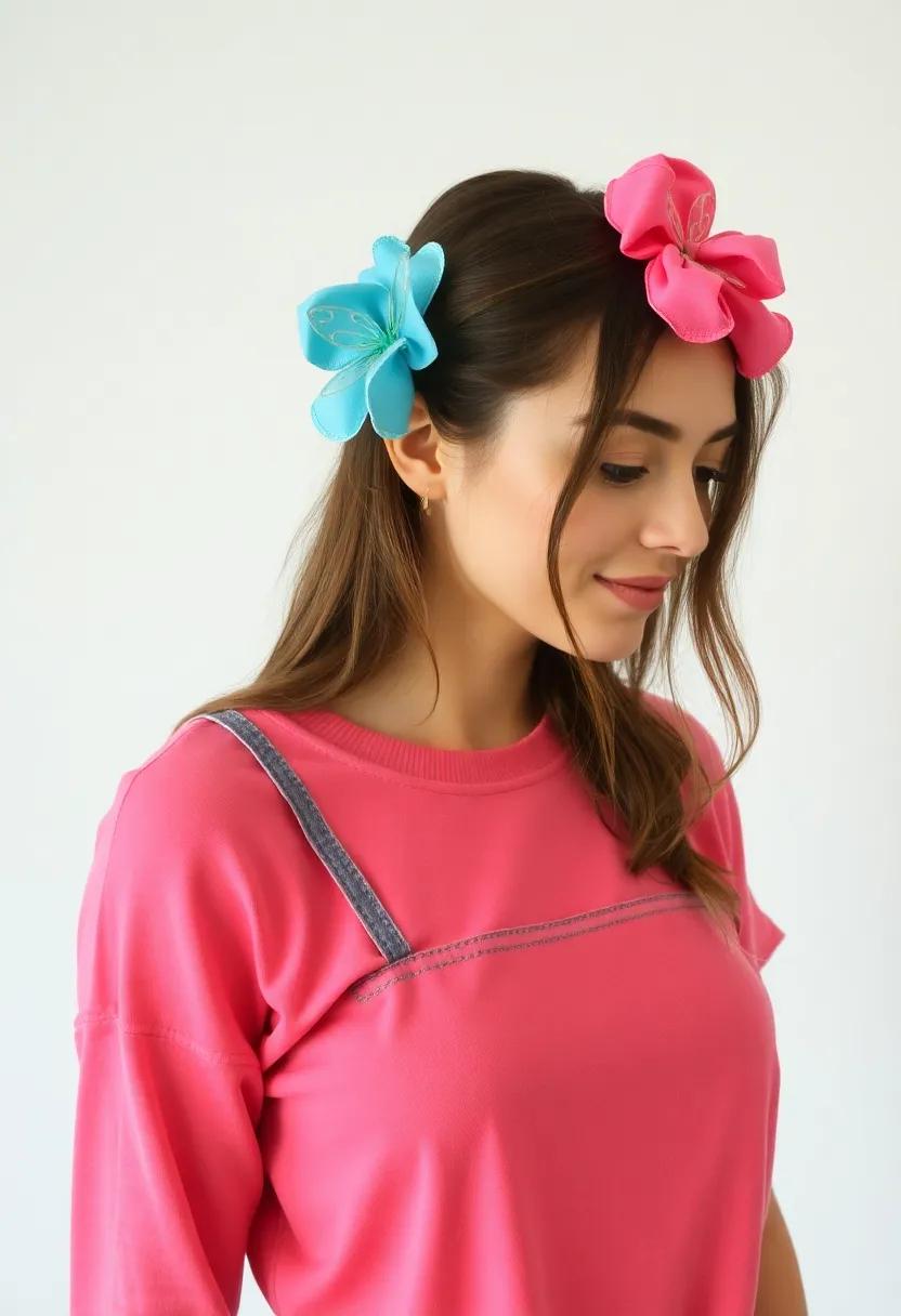 Butterfly Clips and Scrunchies: Accessorize your casual outfit with playful butterfly clips or a classic scrunchie in a fun color. These hair accessories add a touch of whimsy and nostalgia to your overall ensemble