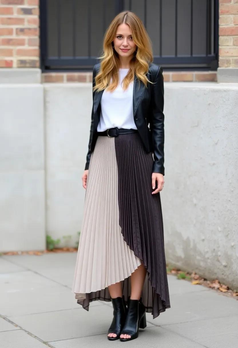 Play ‍with ‌textures⁣ by pairing ​with leather or lace