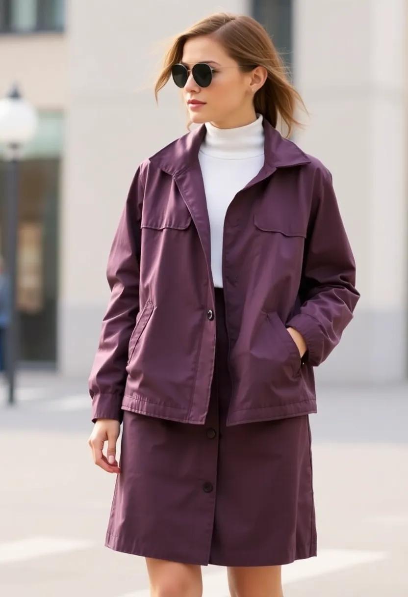 Combine ​your skirt and windbreaker with a fitted ​turtleneck underneath to stay⁤ warm while‌ maintaining ‍an ‍elegant silhouette