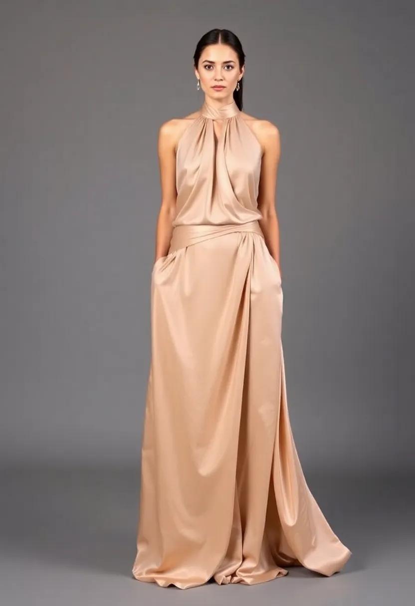 Embracing Form and Flow: The Structure of Halter‌ Neck Silhouettes