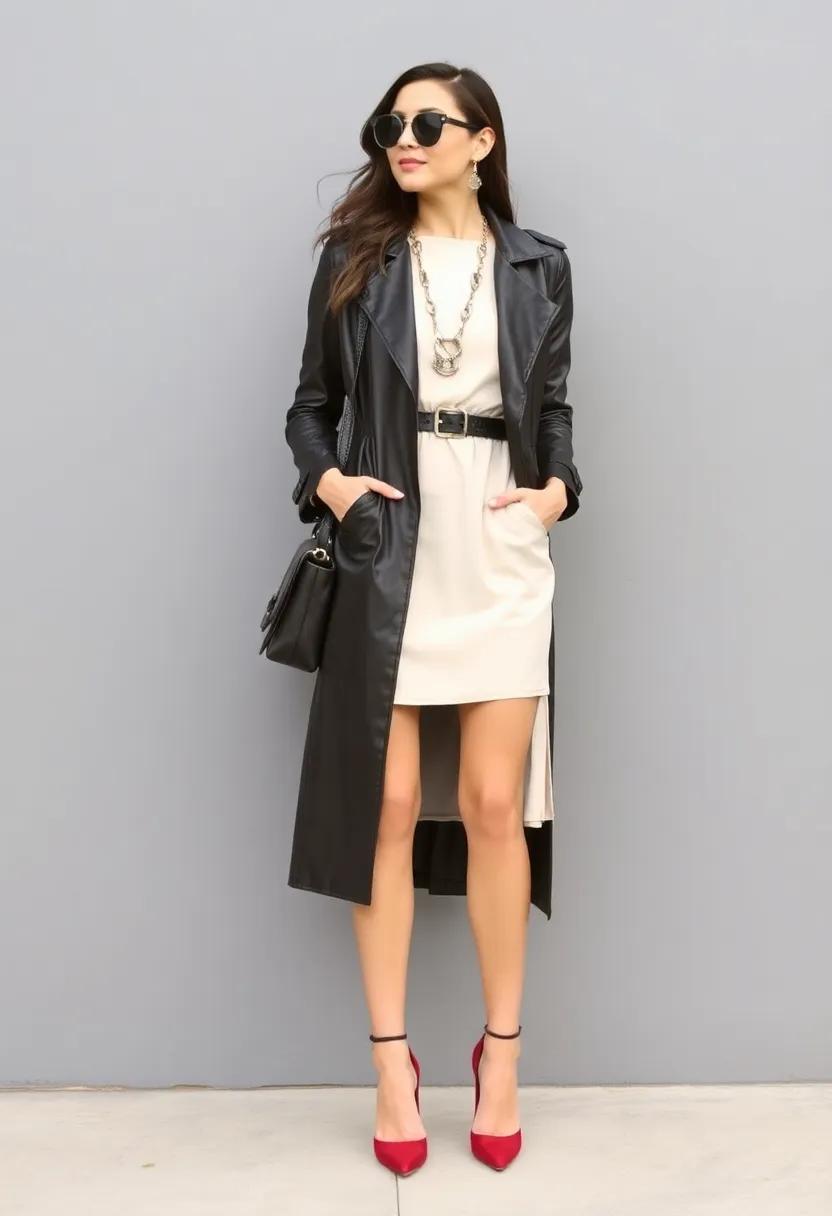 Make a Statement with Bold-shouldered Leather Coats