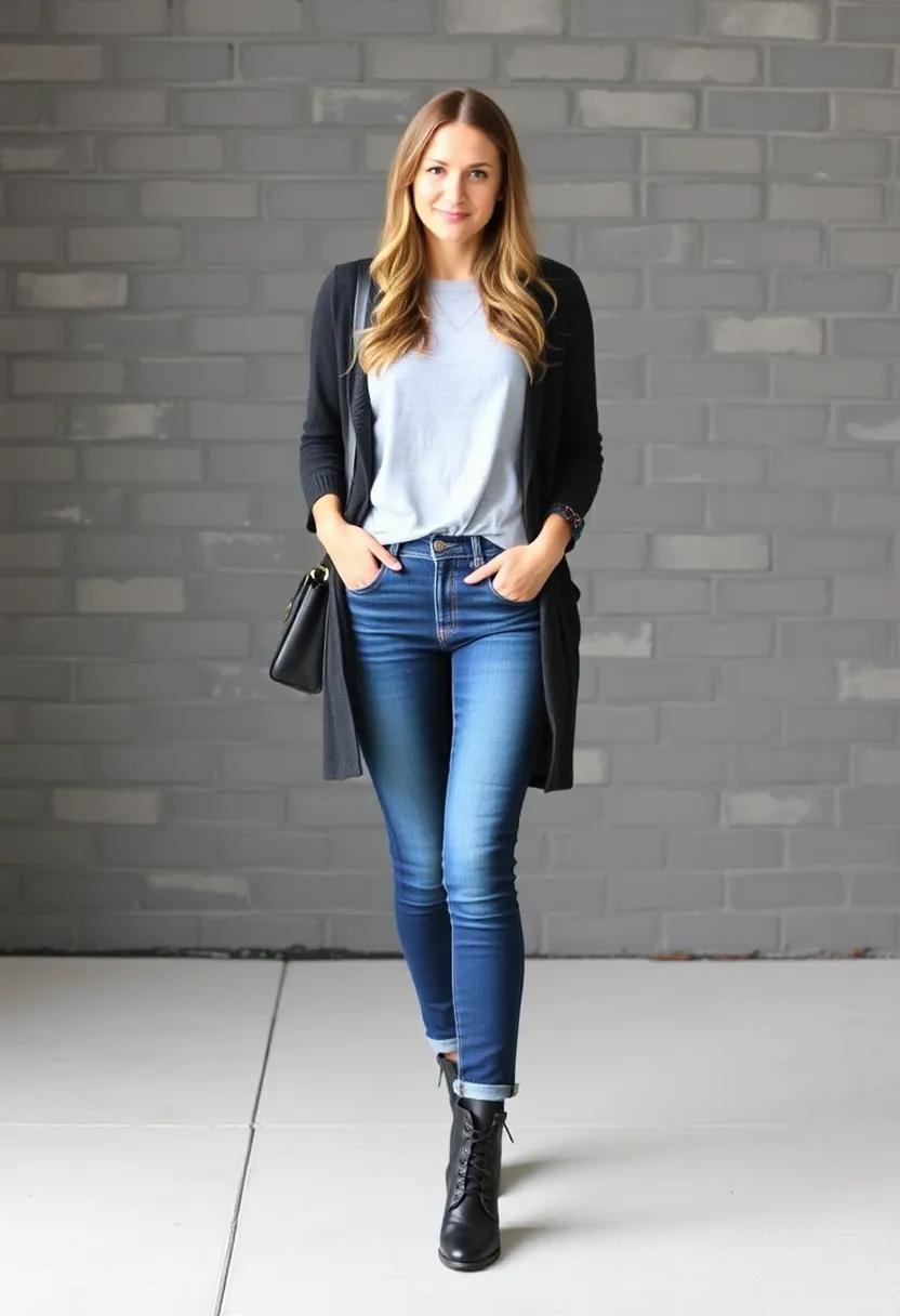 Layer a long cardigan over your‍ outfit⁣ for extra texture and warmth
