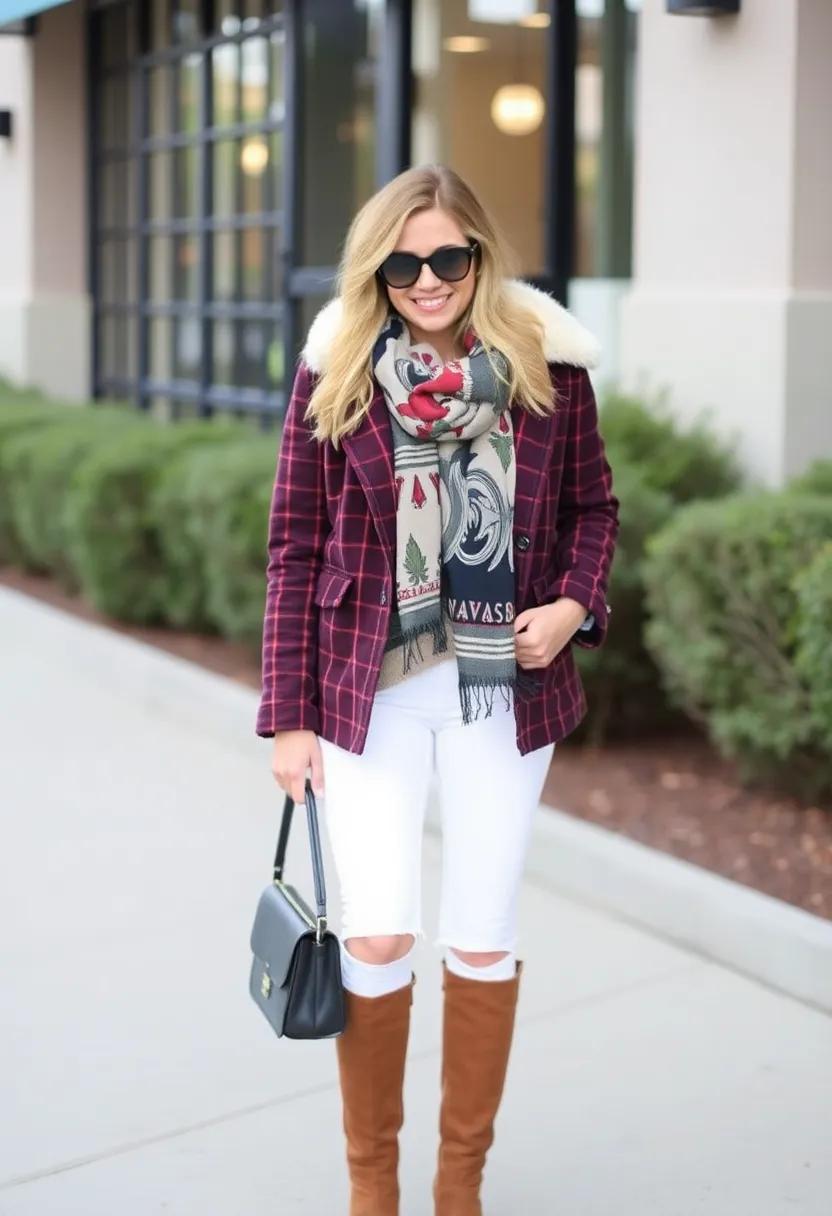 Incorporate printed scarves for a splash​ of ​personality in your outfit