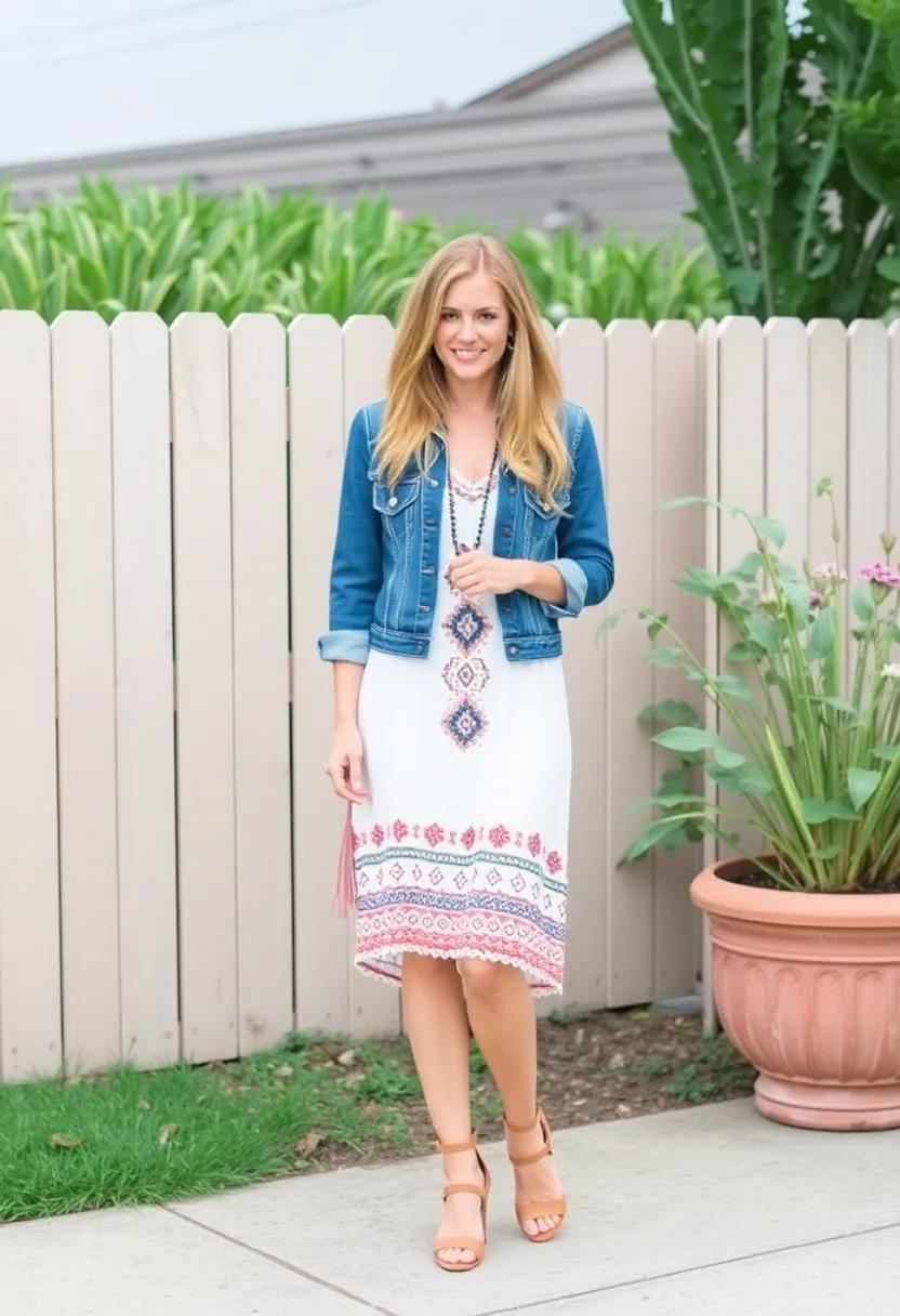Wear a denim jacket ⁢over your dress for a casual twist