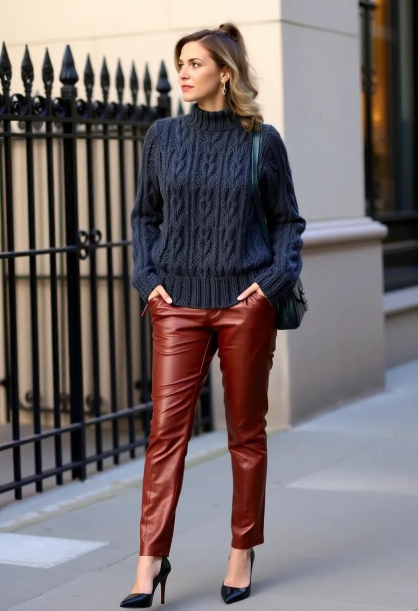 Experiment‌ with​ textures by⁢ mixing cable knit with smooth leather