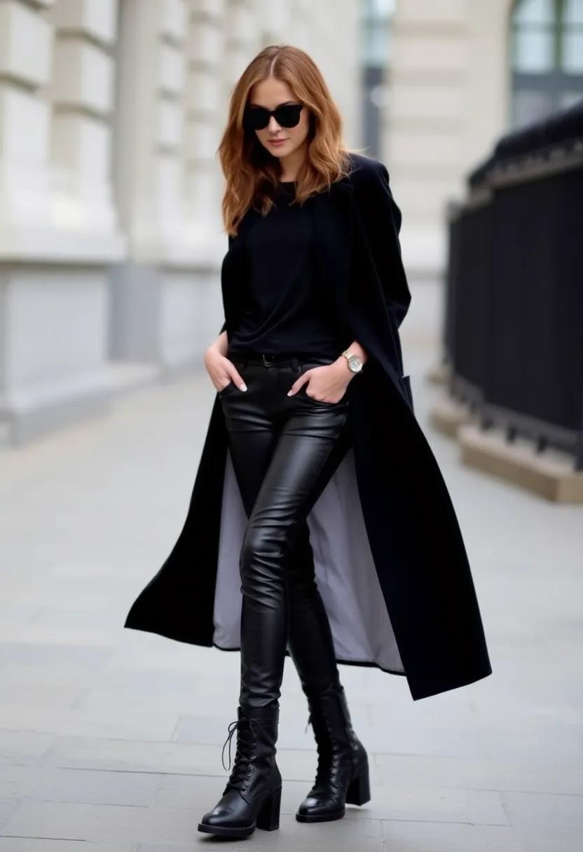 Luxe layer: Style with a longline coat ​for an elegant rocker ‌twist