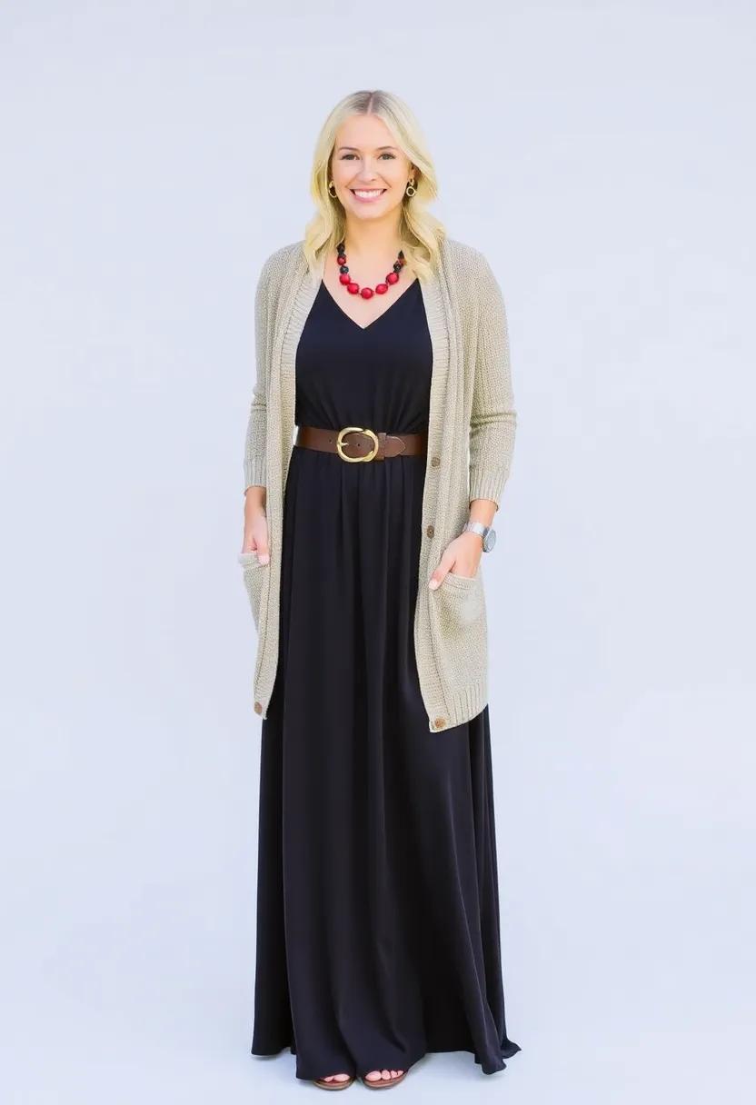 Add layers with a‌ cardigan and‌ belt to transition your outfit into fall