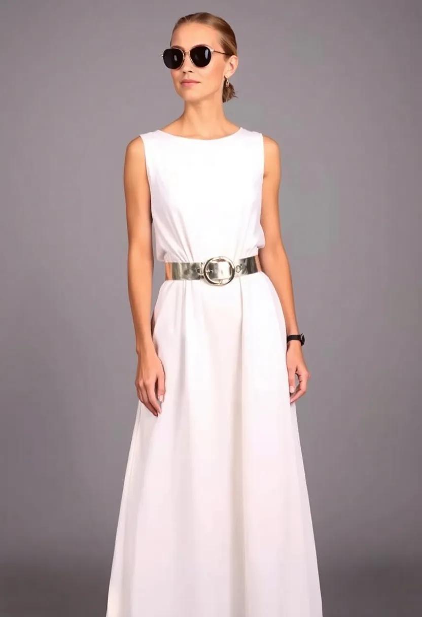 Experiment with a metallic belt for a ⁣glamorous night out style