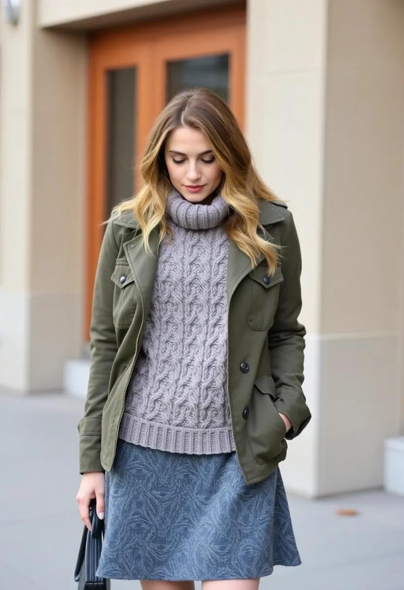 Layering Chic with ⁤Military⁣ Aesthetics and Cozy ‌Textures