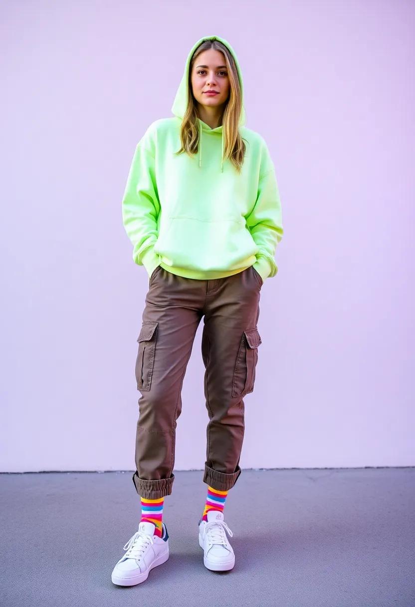 Cuff your⁢ cargo ⁤pants ​to showcase vibrant socks and dad sneakers