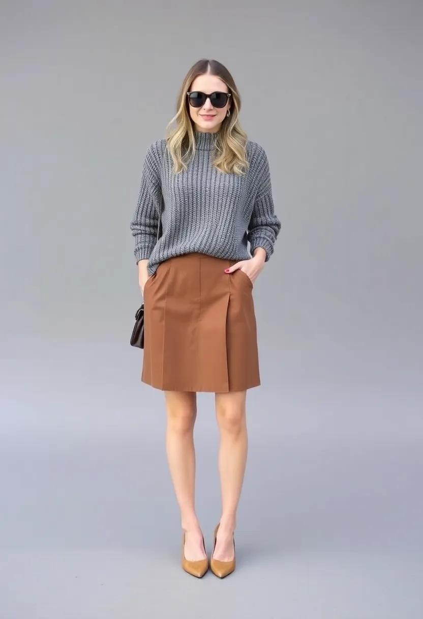 Trendy Textures: Mixing‌ Knits with Different skirt Fabrics