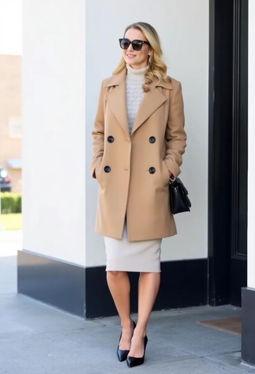 Opt⁢ for a ‍textured crew⁢ neck sweater under a ‌tailored‌ gray ⁢peacoat