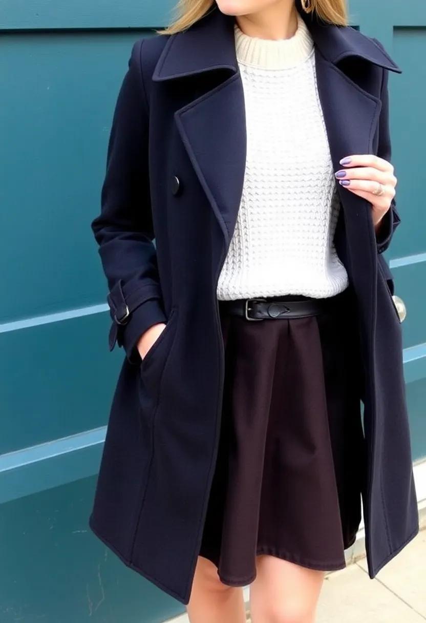 Accessorize with a belted peacoat over⁣ a ⁤layered ‌sweater and ⁤A-line skirt