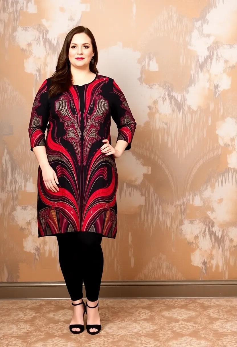 Eye-catching art deco print tunic that makes a stunning statement piece