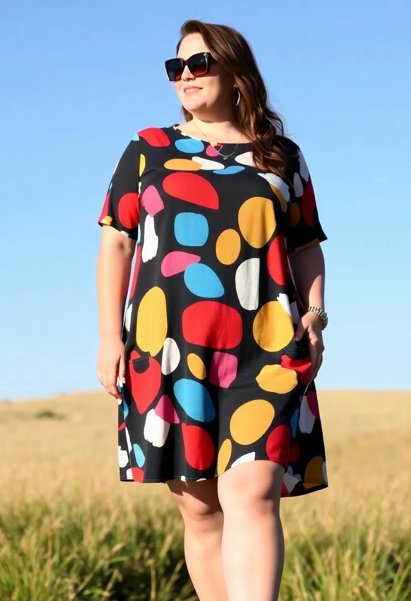 Quirky abstract print⁤ shift dress that's fun and easy to wear anywhere