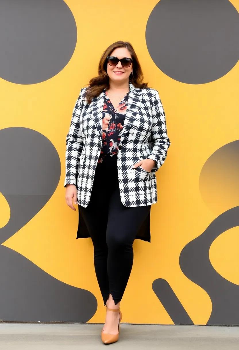 Timeless houndstooth blazer to elevate any outfit ‍with ⁣a sophisticated touch