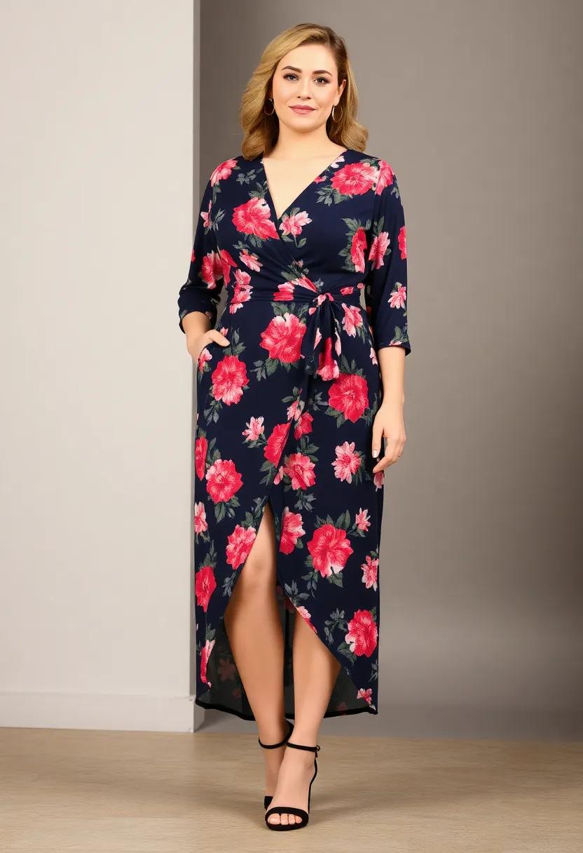 Vintage floral⁣ wrap dress that flatters your curves and enhances femininity