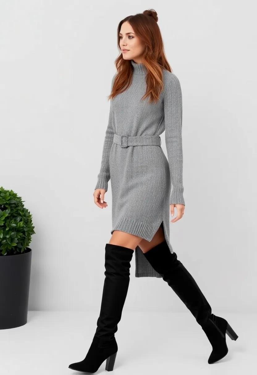 Go monochrome with matching boots‍ and accessories for sleek sophistication