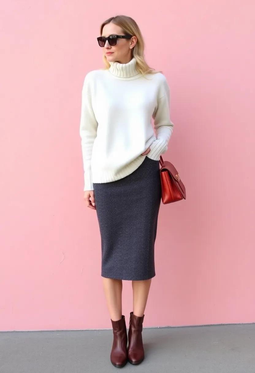 incorporate color-blocking by choosing contrasting shades for your top and bottom
