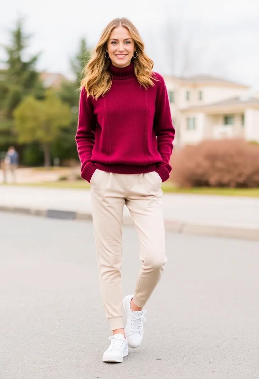 Go Bold with Color: Choose a bright or jewel-toned wool sweater ⁤that⁢ stands⁤ out against ⁣neutral joggers, creating an energetic outfit⁢ that ⁣is stylish and fun