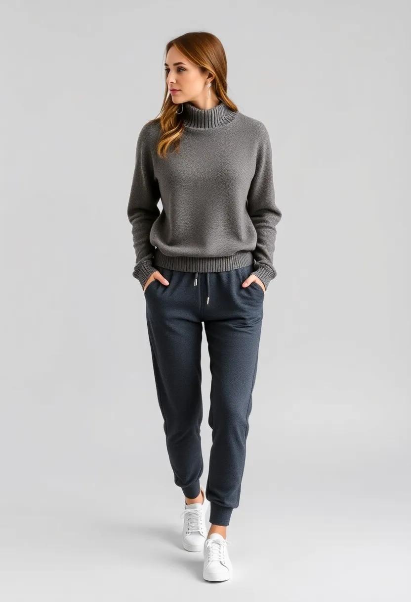 Effortless Athleisure: Combine ‍a fitted wool‍ sweater with jogger-style ​sweatpants ​in soft fabric and finish with sporty sneakers for an enviably relaxed yet‍ fashionable outfit
