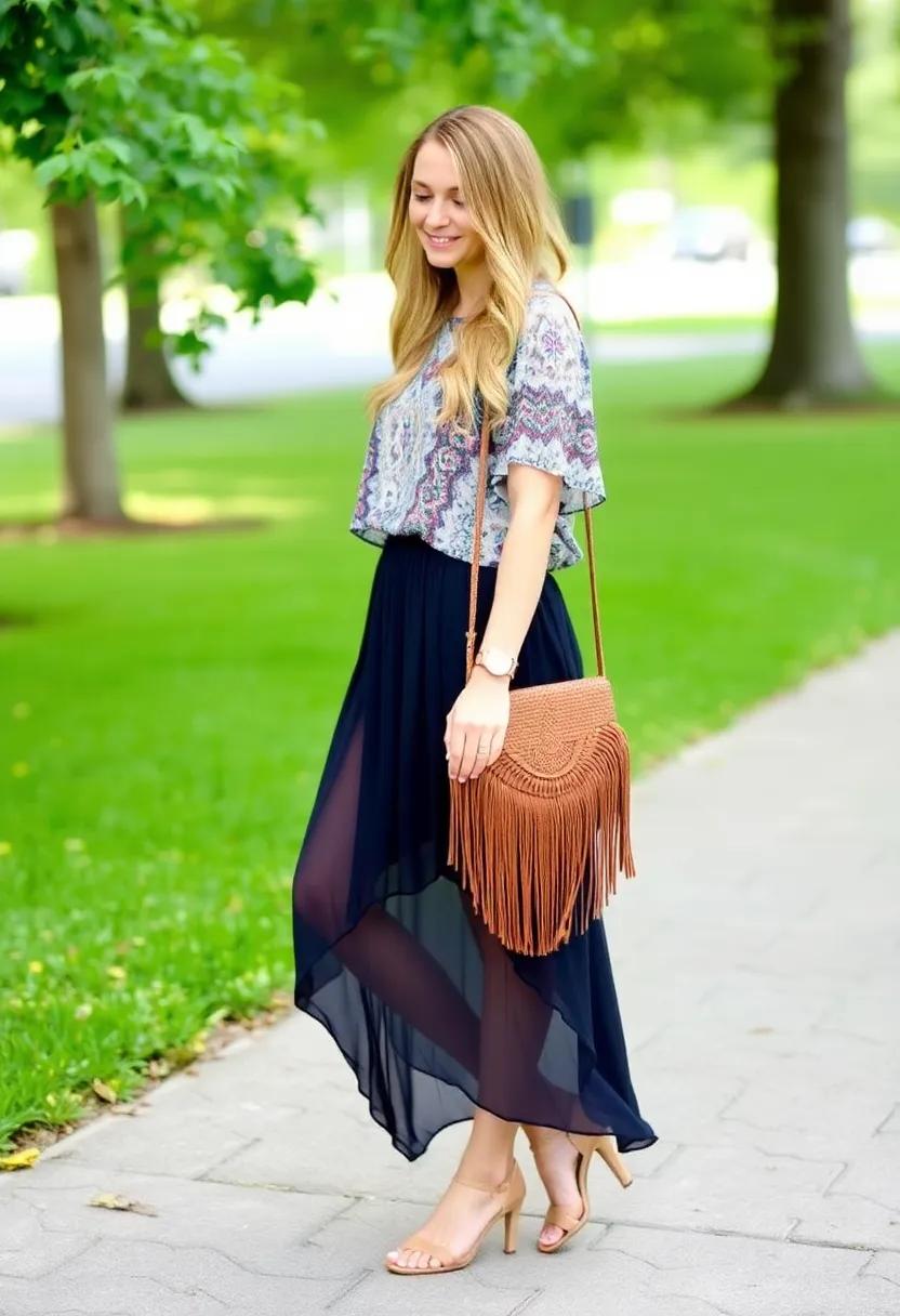 Choose⁣ a bohemian print top⁢ to harmonize with the skirt's ⁣airy fabric