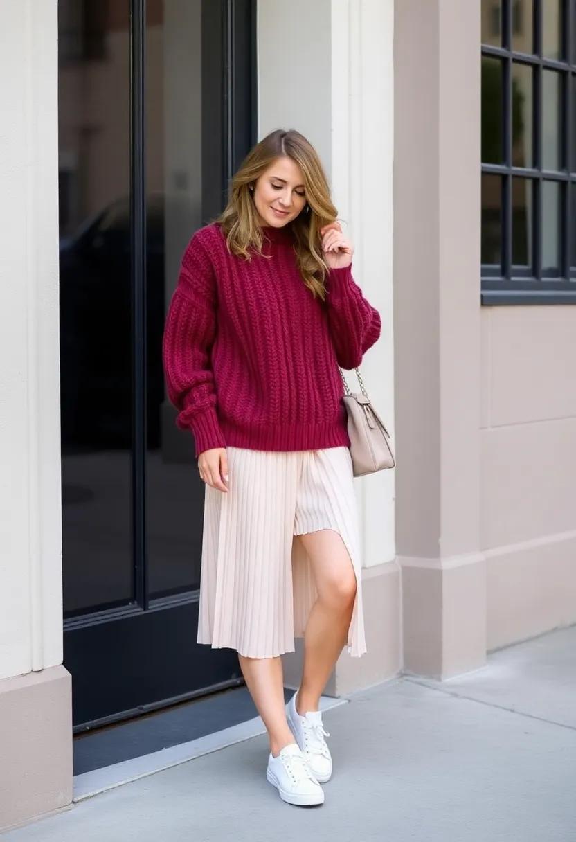 Go monochrome by matching your sweater and skirt in⁤ the same shade