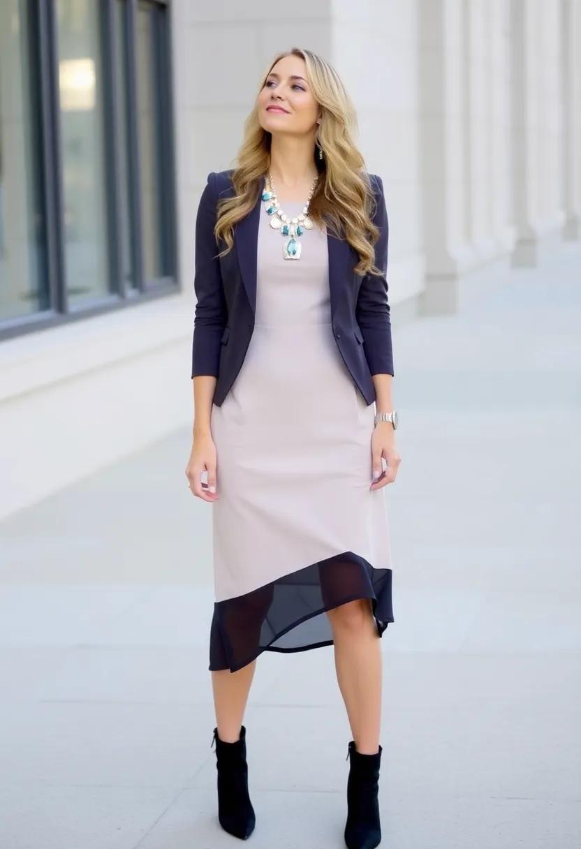 Incorporate statement jewelry to draw attention upward