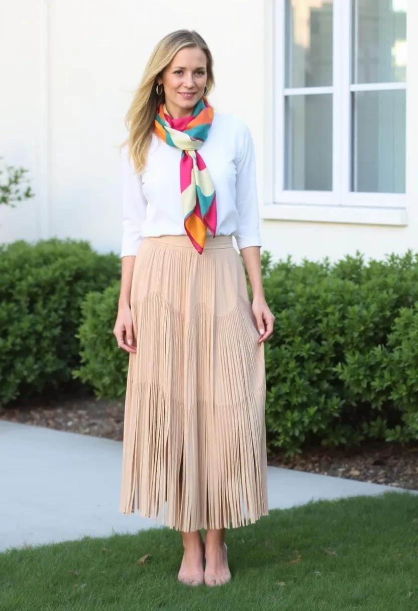 Use a silk scarf to add color and texture
