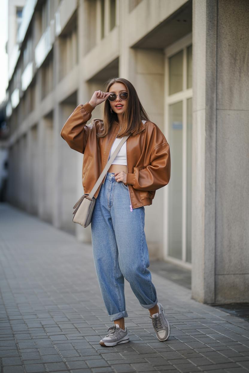 Add ​a crossbody bag in a‌ neutral tone for‌ practical style