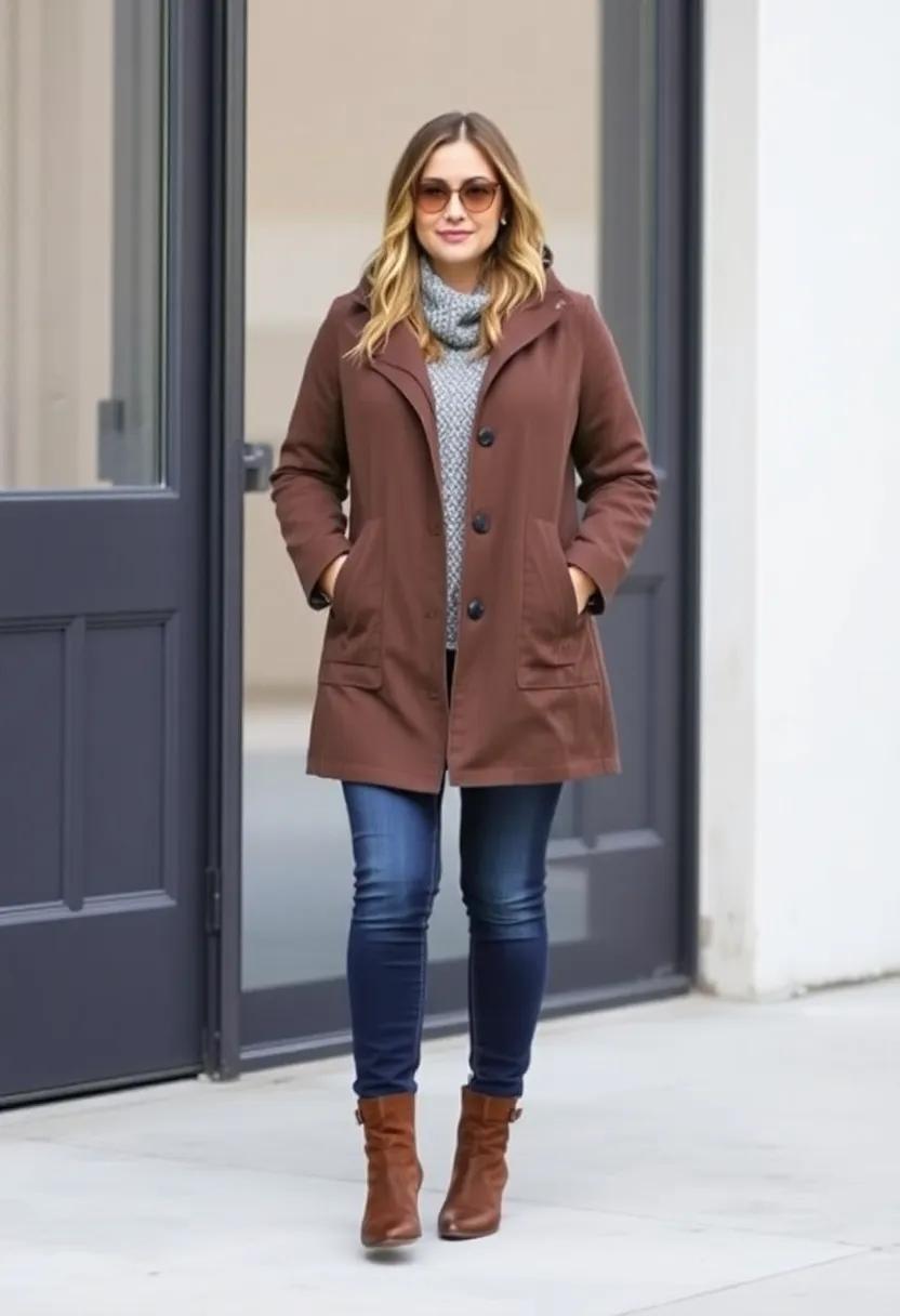 Featherweight parka paired with straight-leg jeans ‌and winter⁤ boots