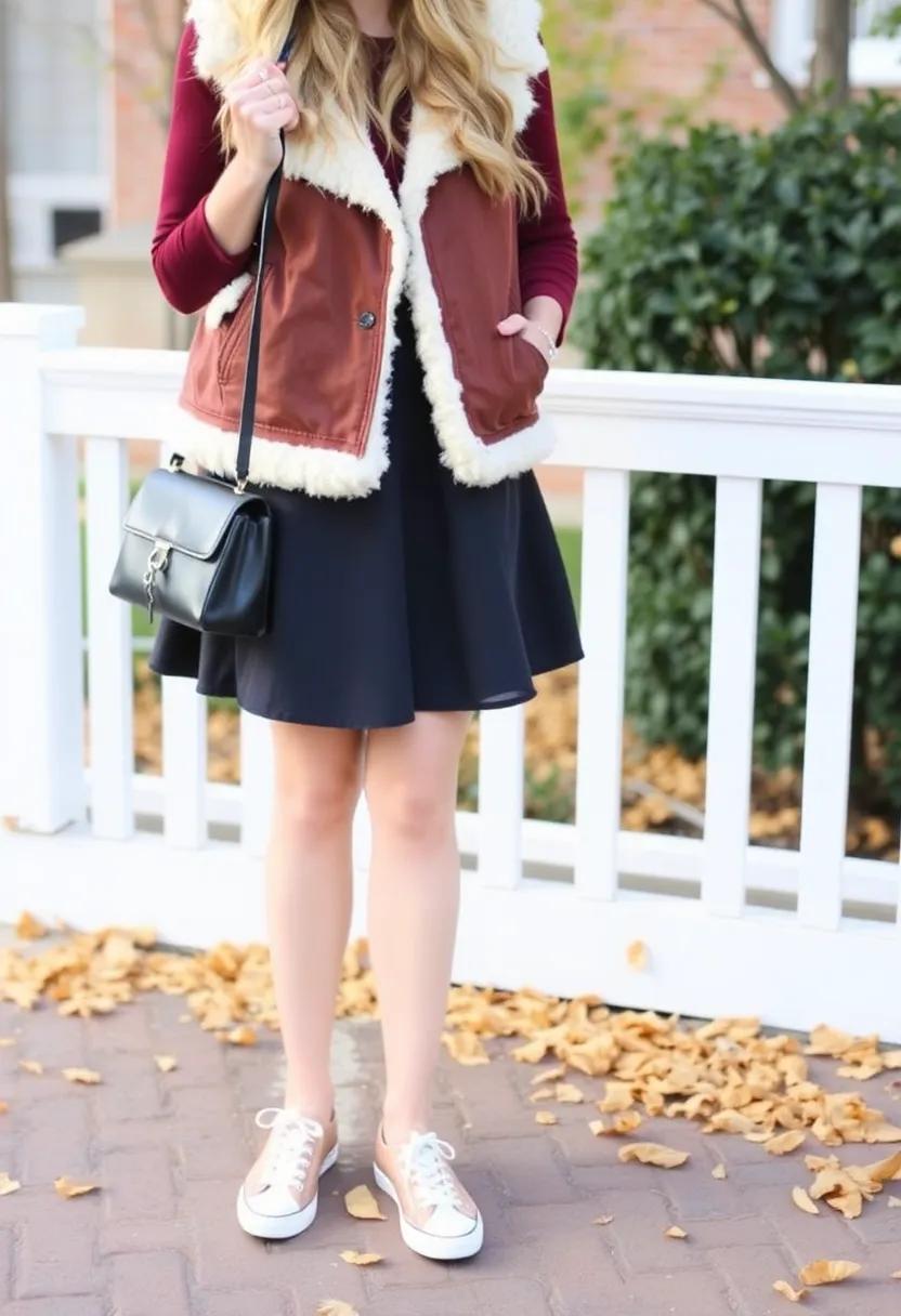 Elevating Everyday Looks with a Shearling Vest ​and Casual Sneakers