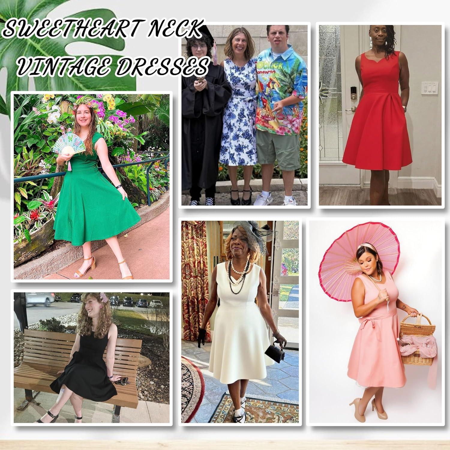 Timeless 1950s Elegance: Exploring Girstunm's Retro Swing Dress