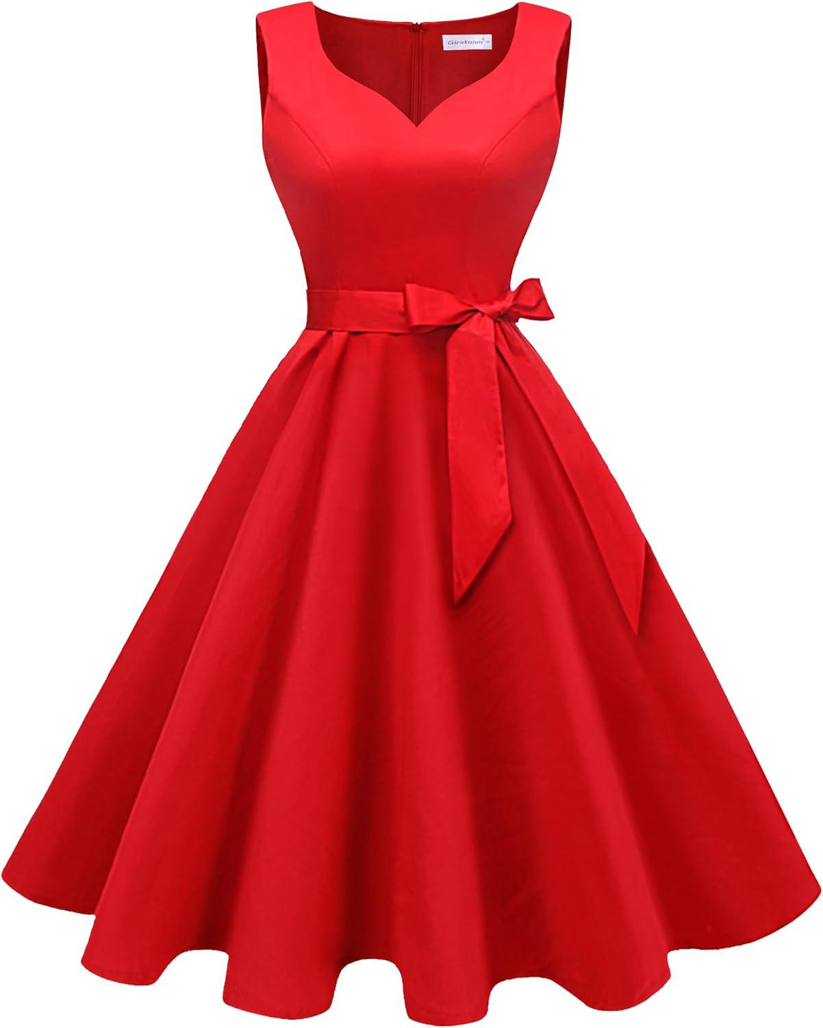 Timeless 1950s Elegance: Exploring Girstunm's Retro Swing Dress