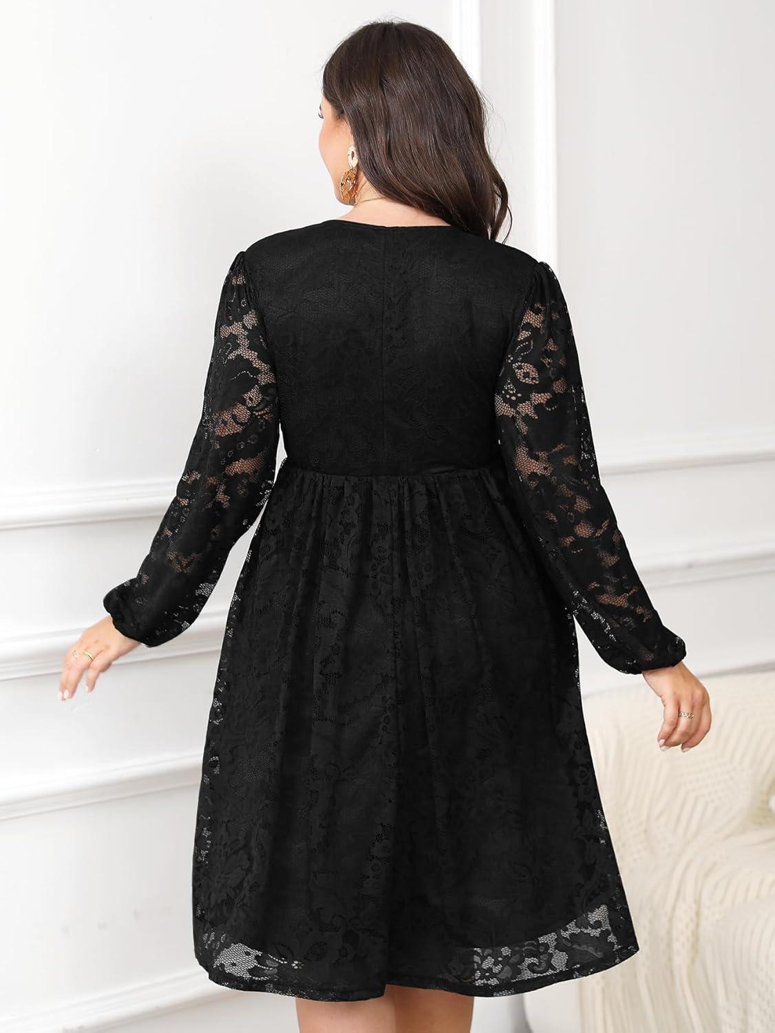 Why We're Drawn to This Plus size Lace Midi Dress for Fall events