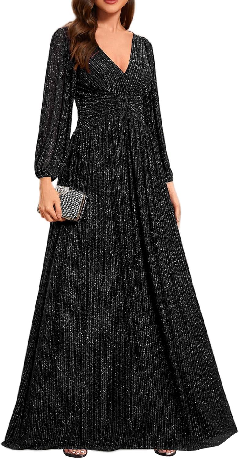 Elegant Evening Glamour: A Closer Look at Ever-Pretty's Glitter Gown