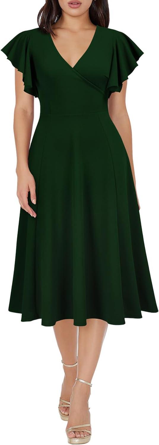 Discovering the Charm of WOOSEA's Flared Midi Party Dress