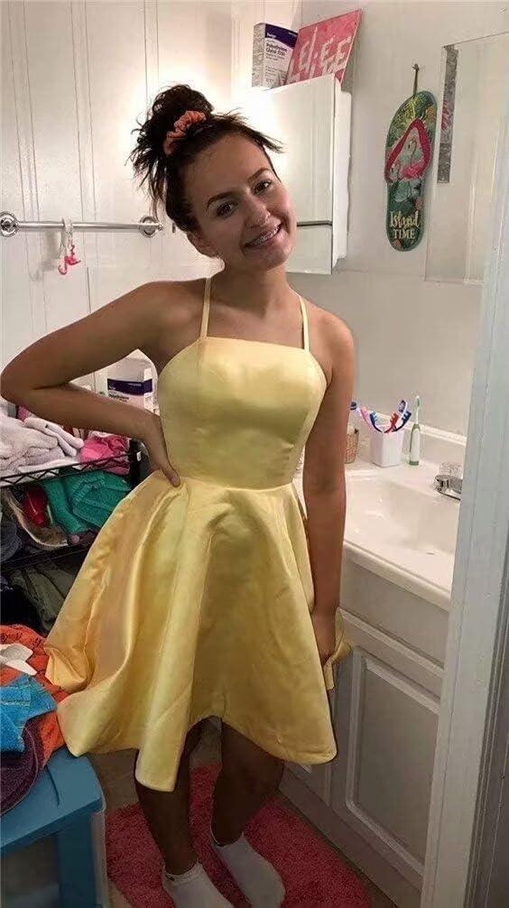 RSOETOO Satin Spaghetti Strap Dress: Stylish Teens' Choice