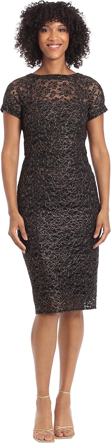 Shining Bright in Maggy London's Metallic Holiday Party Dress