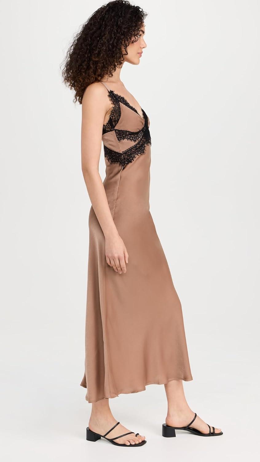 Bardot Women's Delta Satin Midi Dress, how it sits on you