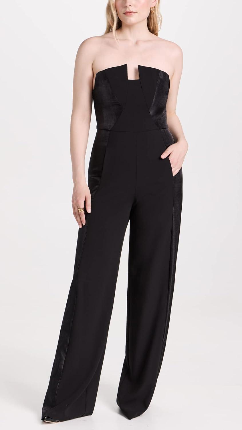 Black Halo Women's Lena Jumpsuit: how it ⁢fits your frame