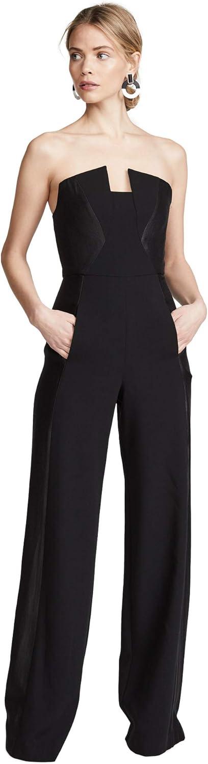 Black Halo Women's Lena Jumpsuit: how it fits your frame
