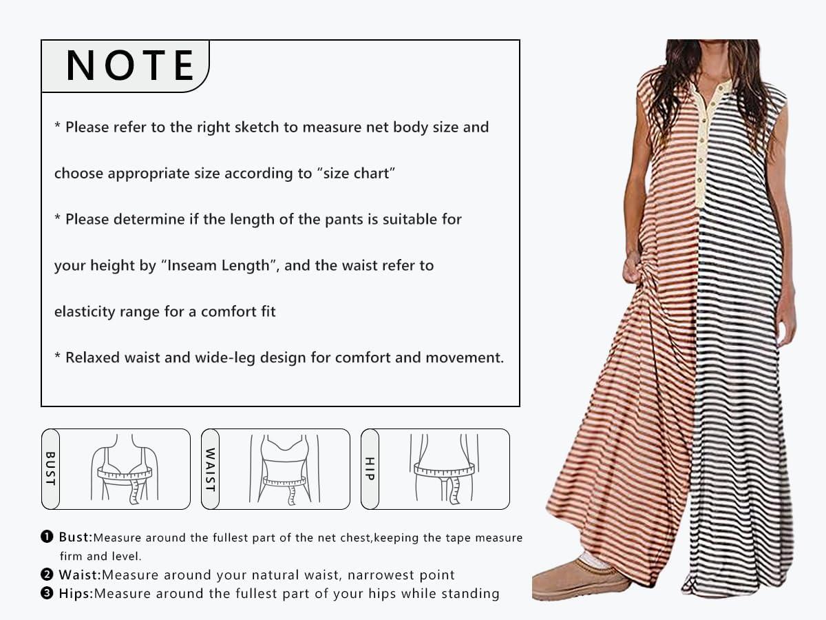 CHARTOU Loose striped ​Jumpsuit you'll reach for on‌ hot days