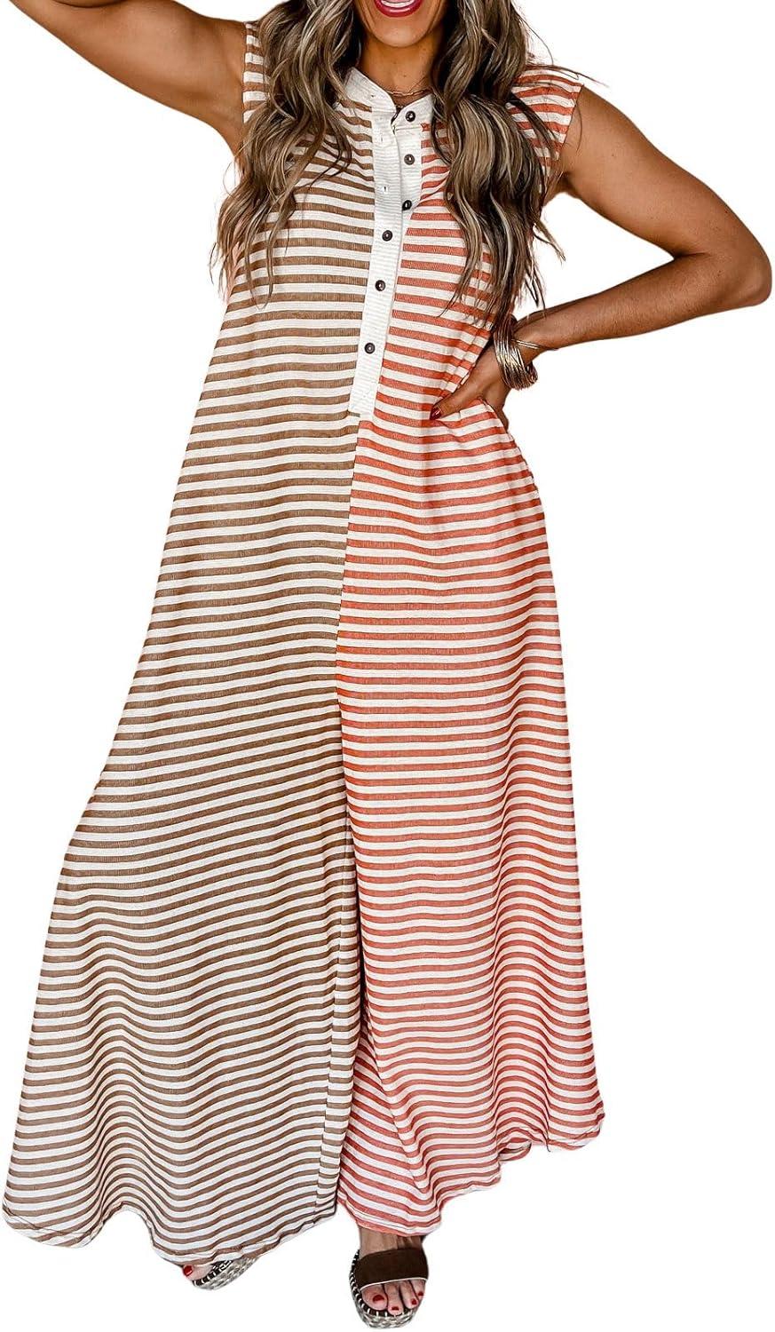 CHARTOU Loose Striped Jumpsuit you'll​ reach for on hot days